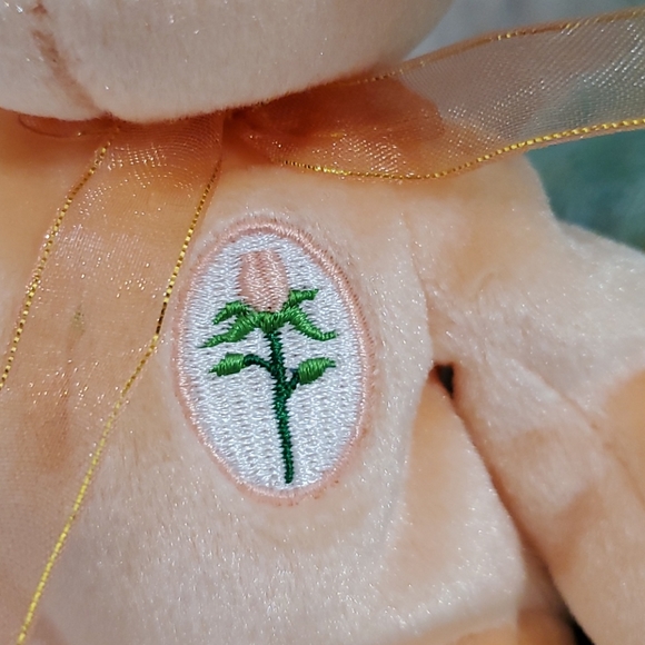 TY 2 Beanie Babies Bears  green ARIEL 2000 peach DEAREST 2000 NWT collectors - Picture 11 of 11